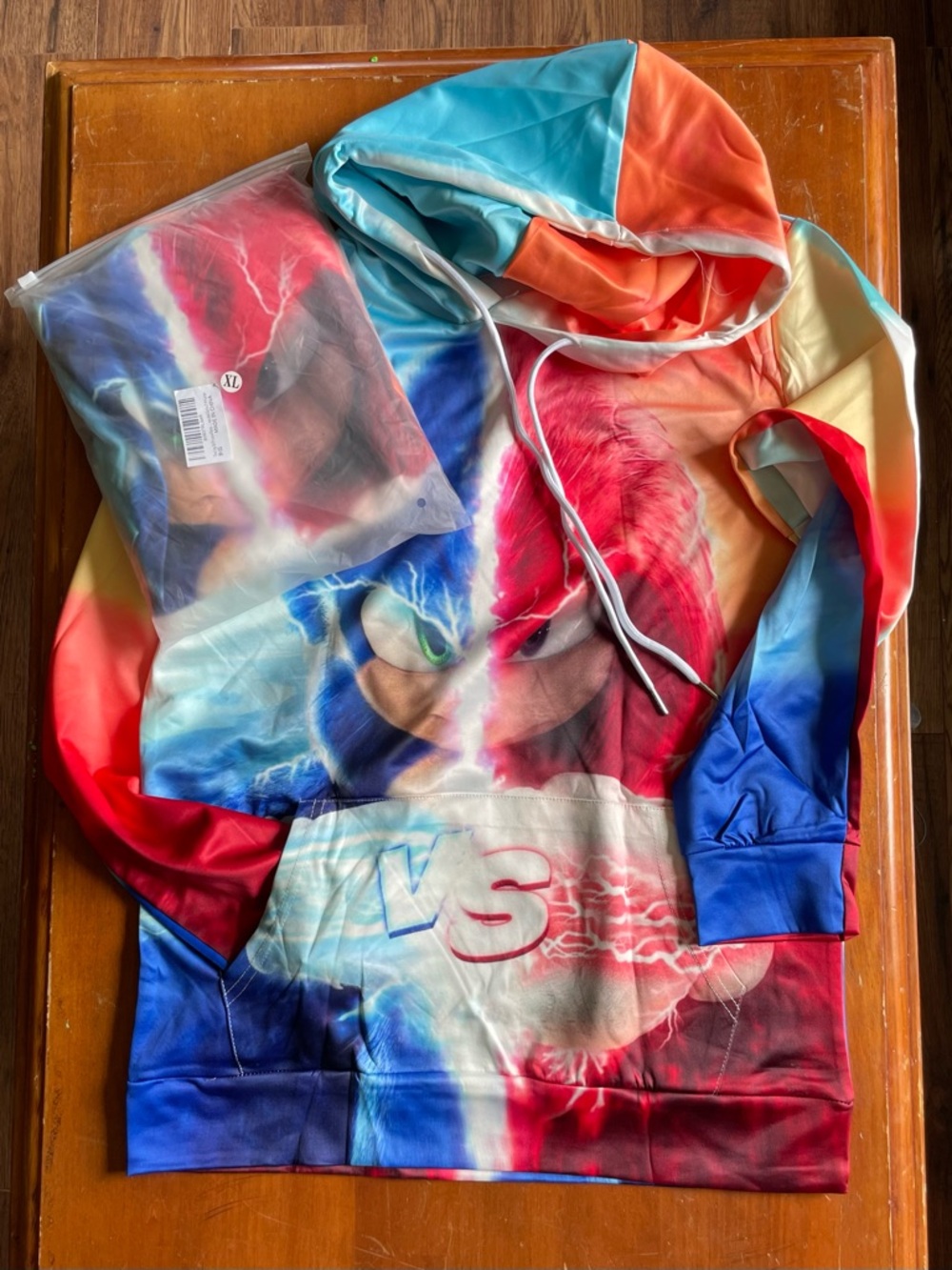 Sonic vs Knuckles All-Over Print Hoodie - Multi Color